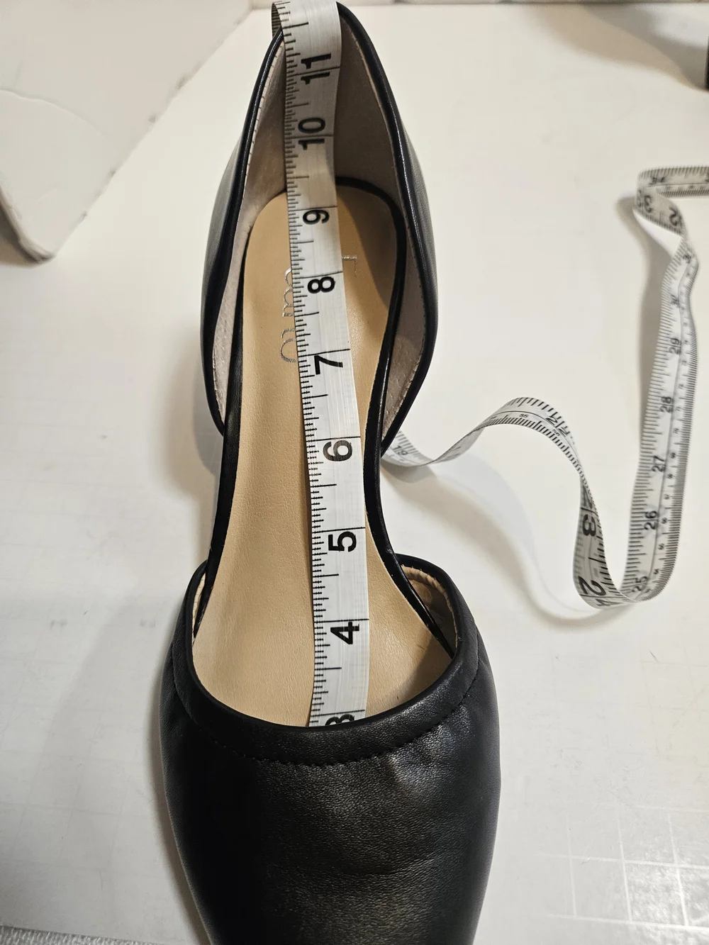 Franco Sarto Black Leather Fenvay Pointed Toe Wedge Pumps Heels Size 6.5M